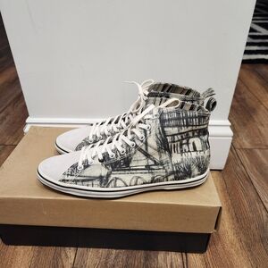 Paul Smith Black and White High-Top Sneakers